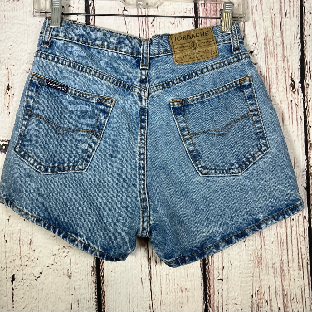 Vintage 1980s JORDACHE Denim High Rise Jean Shorts fits a size 2